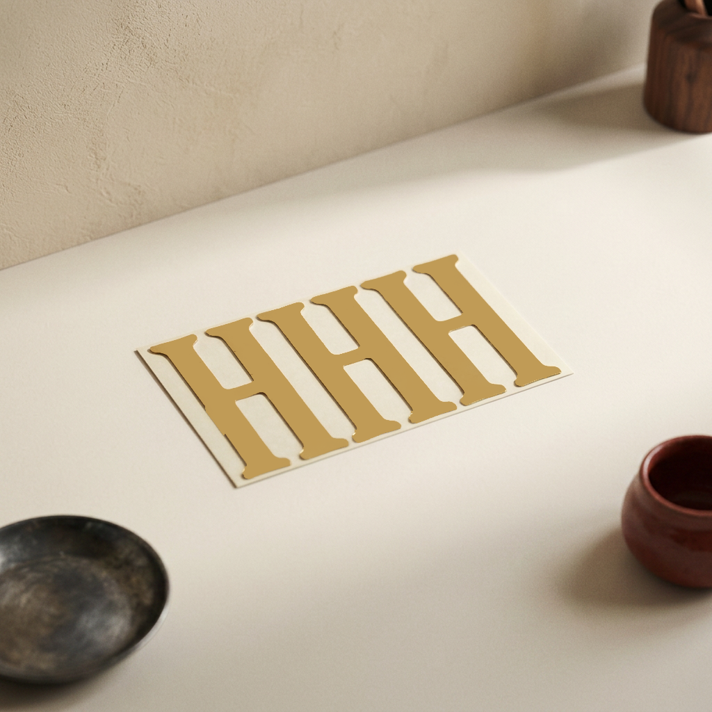 HOJA LETRAS ORO 48 mm. # H — Imprenta · Placas y mini-lápidas · Ref. 2304001 | Ramón Chao