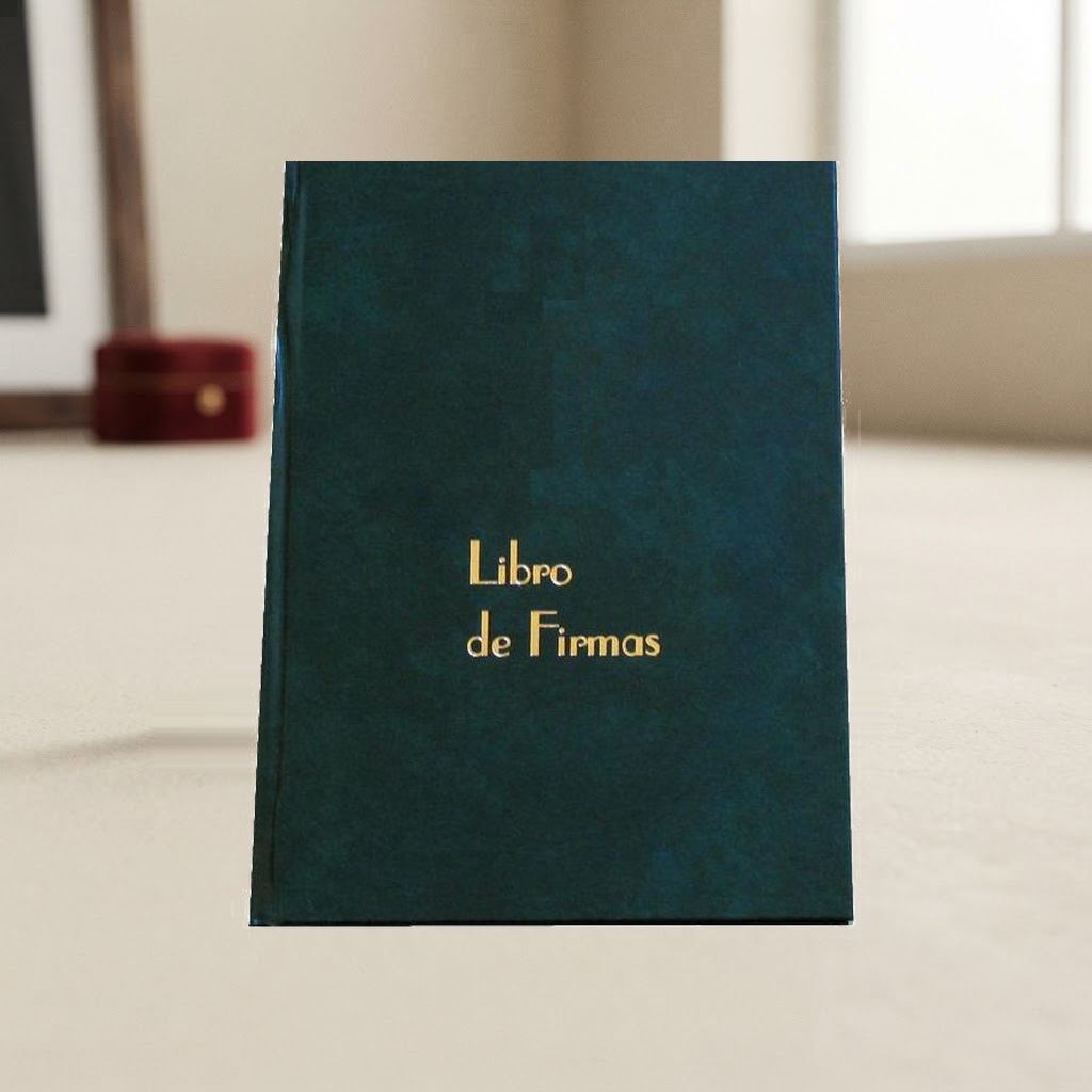 LIBRO FIRMAS TAPA DURA PRINT # VERD S/CRUZ — Imprenta · Libros de firmas · Ref. 555015 | Ramón Chao