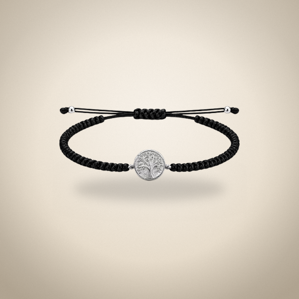 PULSERA CHEMILLA NEGRO C/ ARBOL DE LA VIDA — Incineración · Joyas · Ref. 7779415 | Ramón Chao