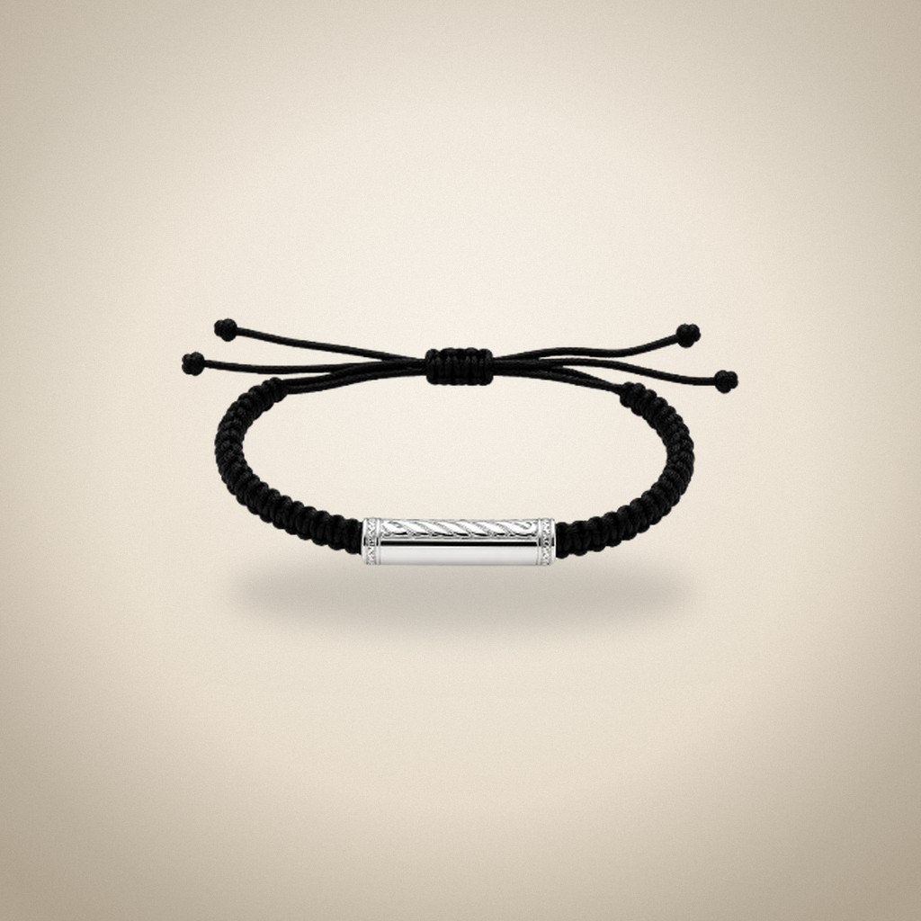 Bracelet Chemilla noir avec tube gravable — Incinération · Joyas · Ref. 7779445 | Ramón Chao