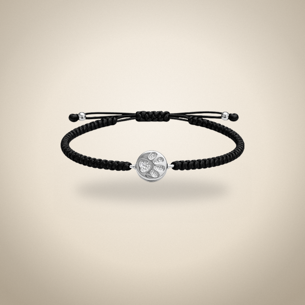 PULSERA CHEMILLA NEGRO C/ BOTON PATITA — Incineración · Joyas · Ref. 7779553 | Ramón Chao