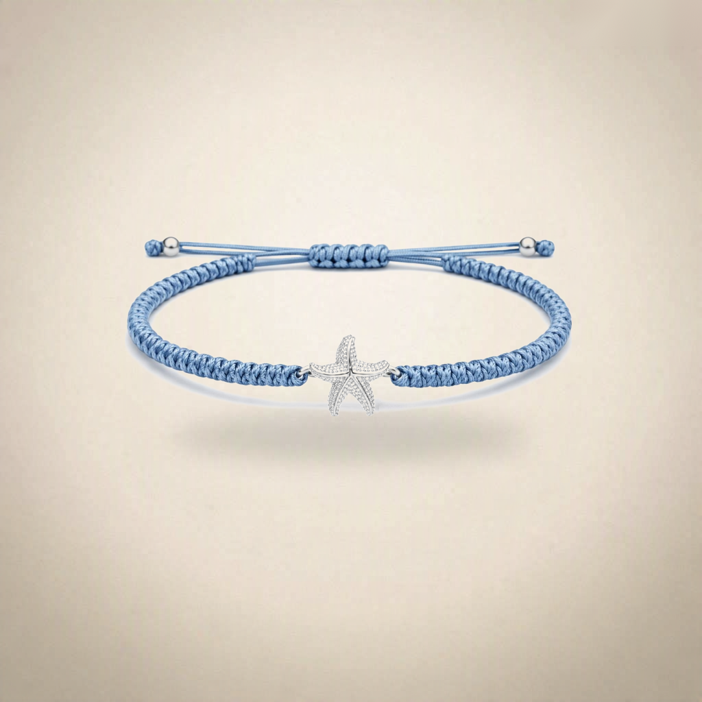 PULSERA CHEMILLA CELESTE C/ ESTRELLA MARINA — Incineración · Joyas · Ref. 7779555 | Ramón Chao