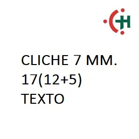 CLICHE 7 MM. 17(12+5) TEXTO — Imprenta · Estuches y porta-documentos · Ref. 7179000 | Ramón Chao