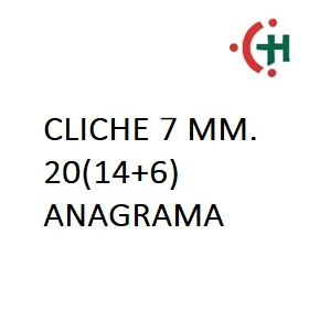 CLICHE 7 MM. 20(14+6) ANAGRAMA — Imprenta · Estuches y porta-documentos · Ref. 7180000 | Ramón Chao