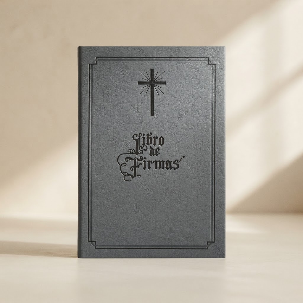 LIBRO FIRMAS PIEL GRIS # S/INSCRIPCION — Imprenta · Libros de firmas · Ref. 1265001 | Ramón Chao