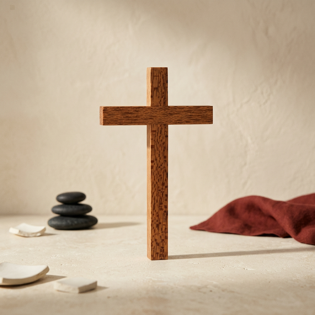 CRUZ MADERA MANOS s/Cristo — Vestimenta de cadáveres · Rosarios y cruces · Ref. 1666000 | Ramón Chao