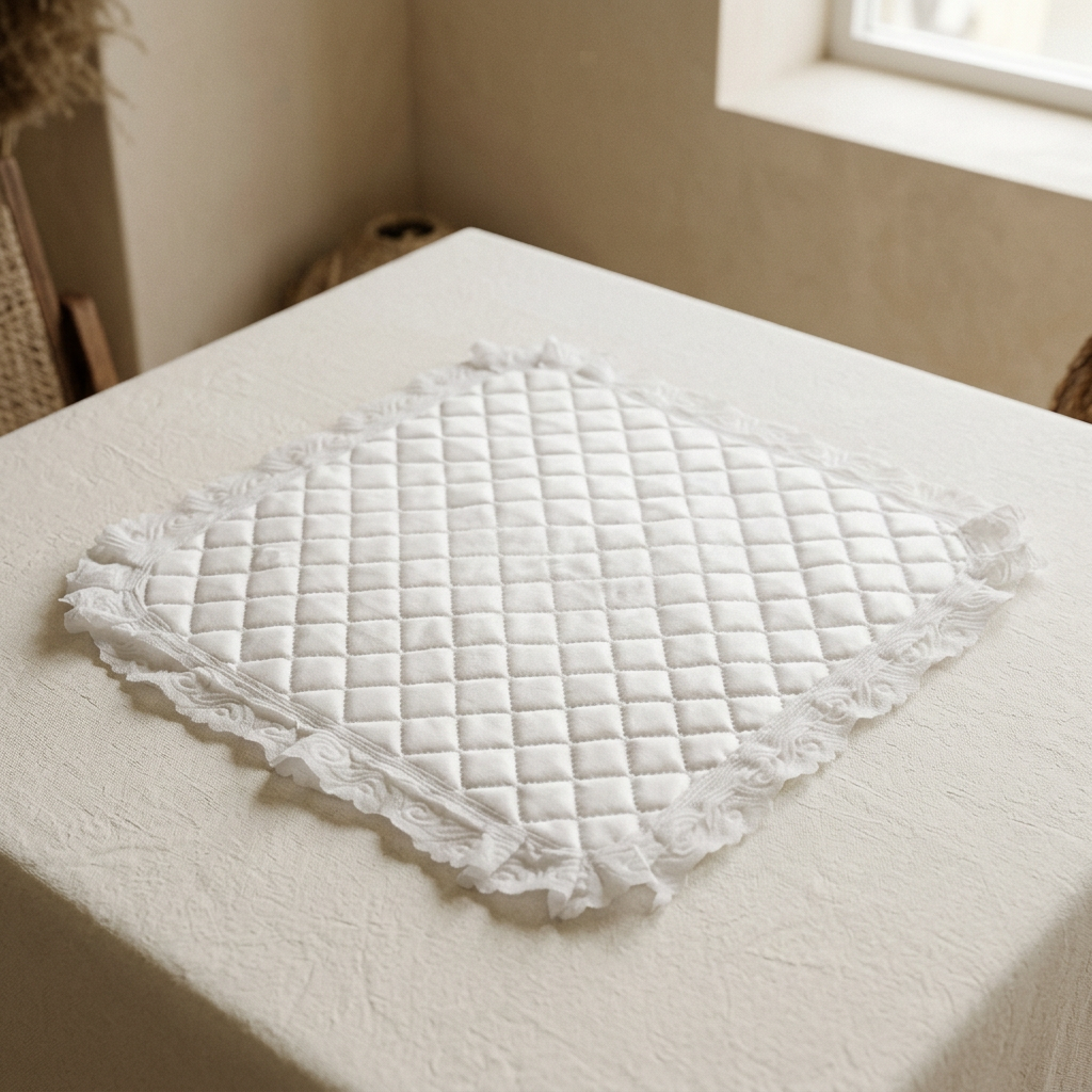 PAÑUELO ACOLCHADO BLANCO P.BLANCA — Vestimenta de cadáveres · Sábanas y pañuelos · Ref. 1672000 | Ramón Chao