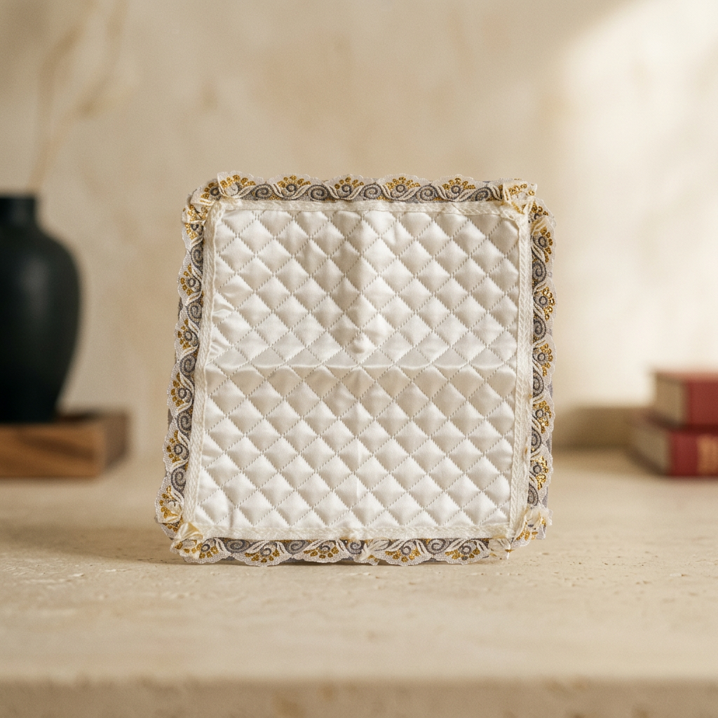 PAÑUELO ACOLCHADO BLANCO P.ORO — Vestimenta de cadáveres · Sábanas y pañuelos · Ref. 1673000 | Ramón Chao