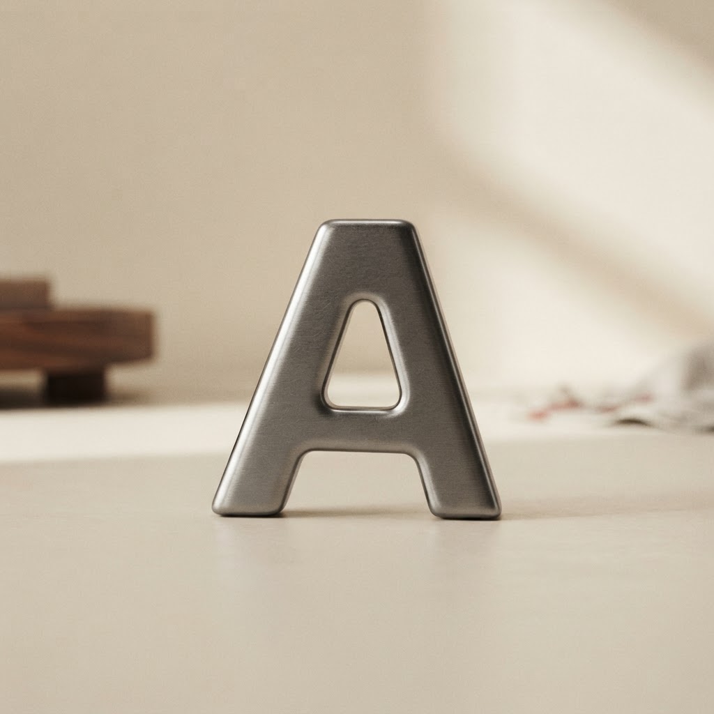 LETRAS ACERO ADHESIVOS 50 MM. # A — Imprenta · Accesorios · Ref. 2213000 | Ramón Chao