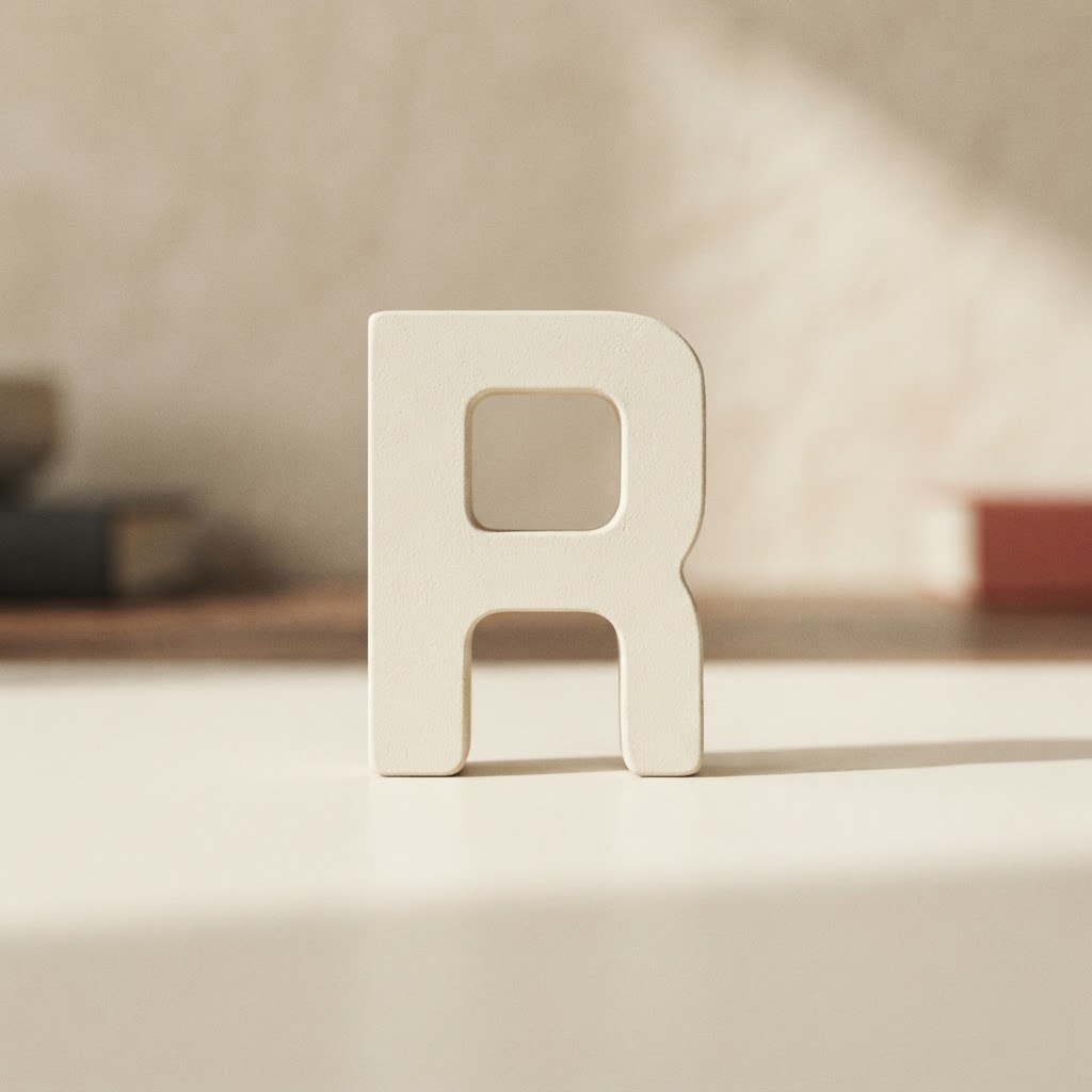 LETRAS ACERO ADHESIVOS 50 MM. # R — Imprenta · Accesorios · Ref. 2213017 | Ramón Chao