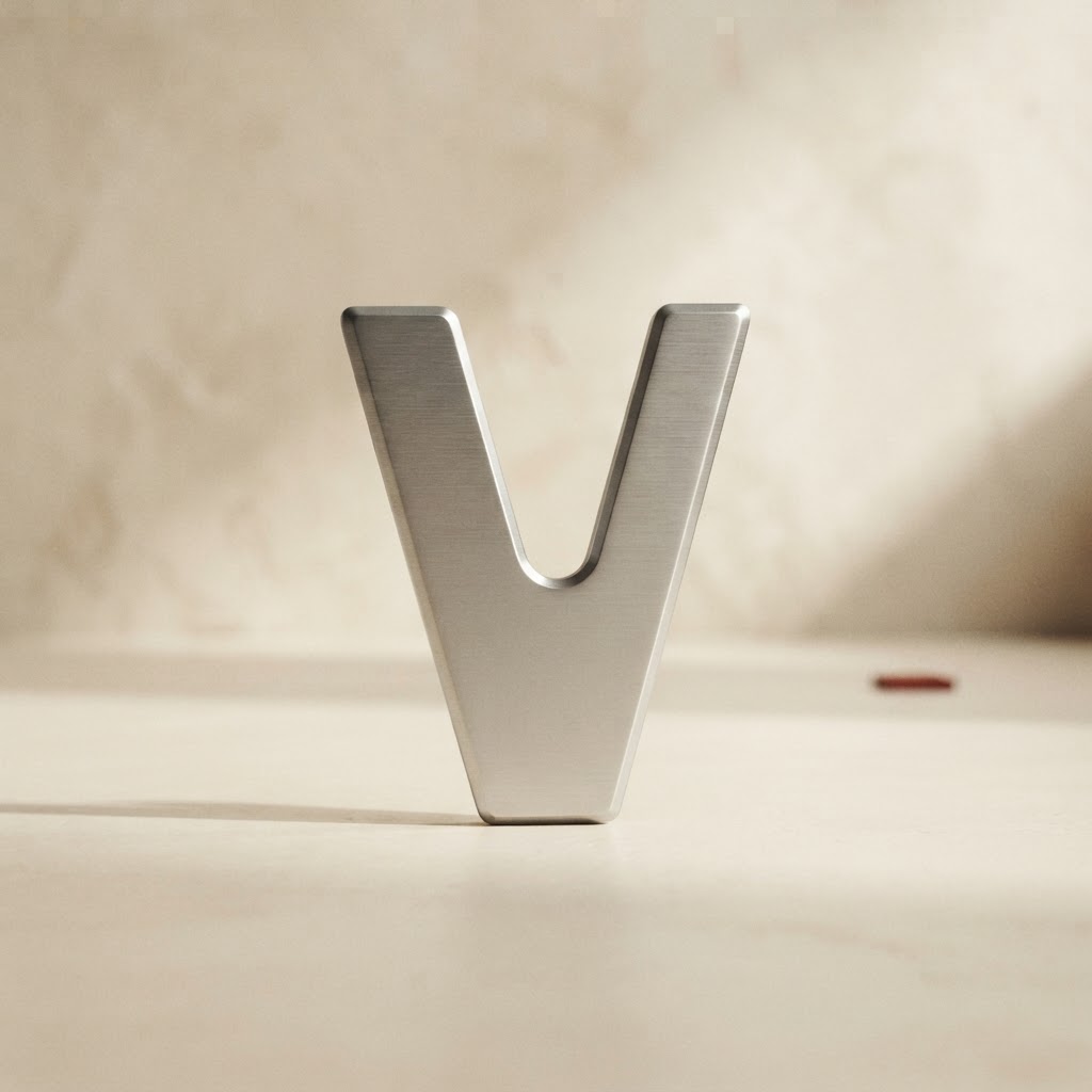 LETRAS ACERO ADHESIVOS 50 MM. # V — Imprenta · Accesorios · Ref. 2213021 | Ramón Chao