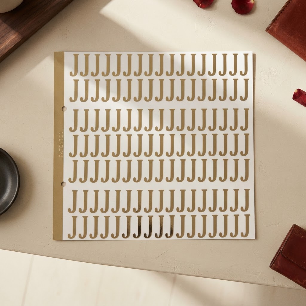 HOJA 119 LETRAS ORO 24 mm. # J — Imprenta · Hasta fin de existencias · Ref. 2287000 | Ramón Chao