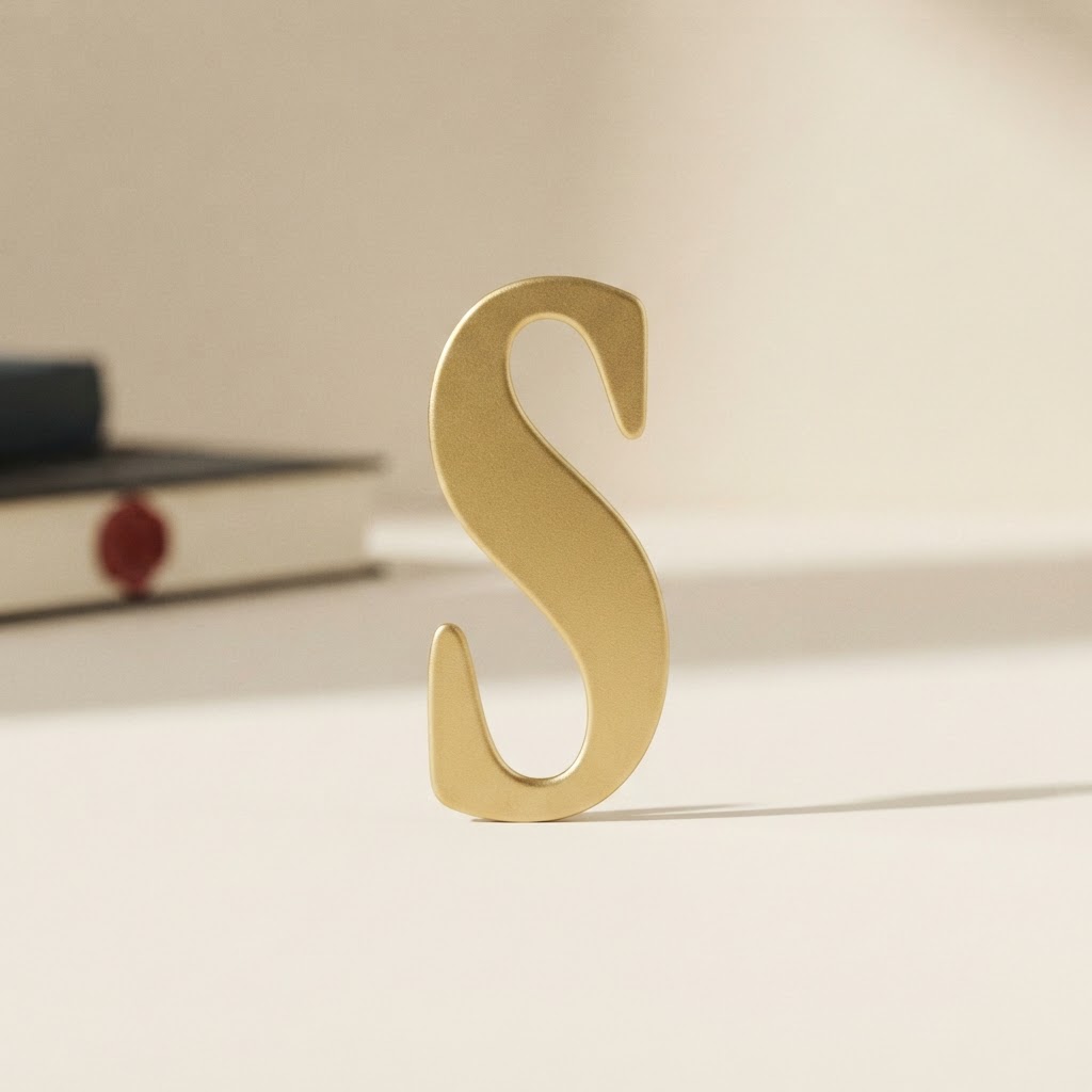HOJA LETRAS ORO 24 mm. # S — Imprenta · Placas y mini-lápidas · Ref. 2290000 | Ramón Chao