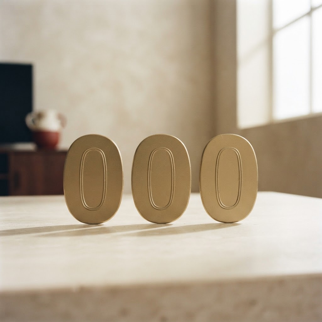 HOJA NUMEROS ORO 18 mm. # 0 — Imprenta · Placas y mini-lápidas · Ref. 2293000 | Ramón Chao