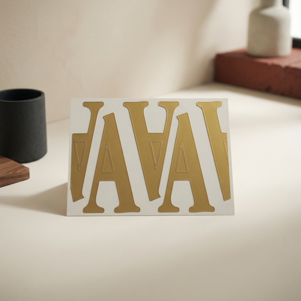HOJA LETRAS ORO 48 mm. # A — Imprenta · Placas y mini-lápidas · Ref. 2300000 | Ramón Chao