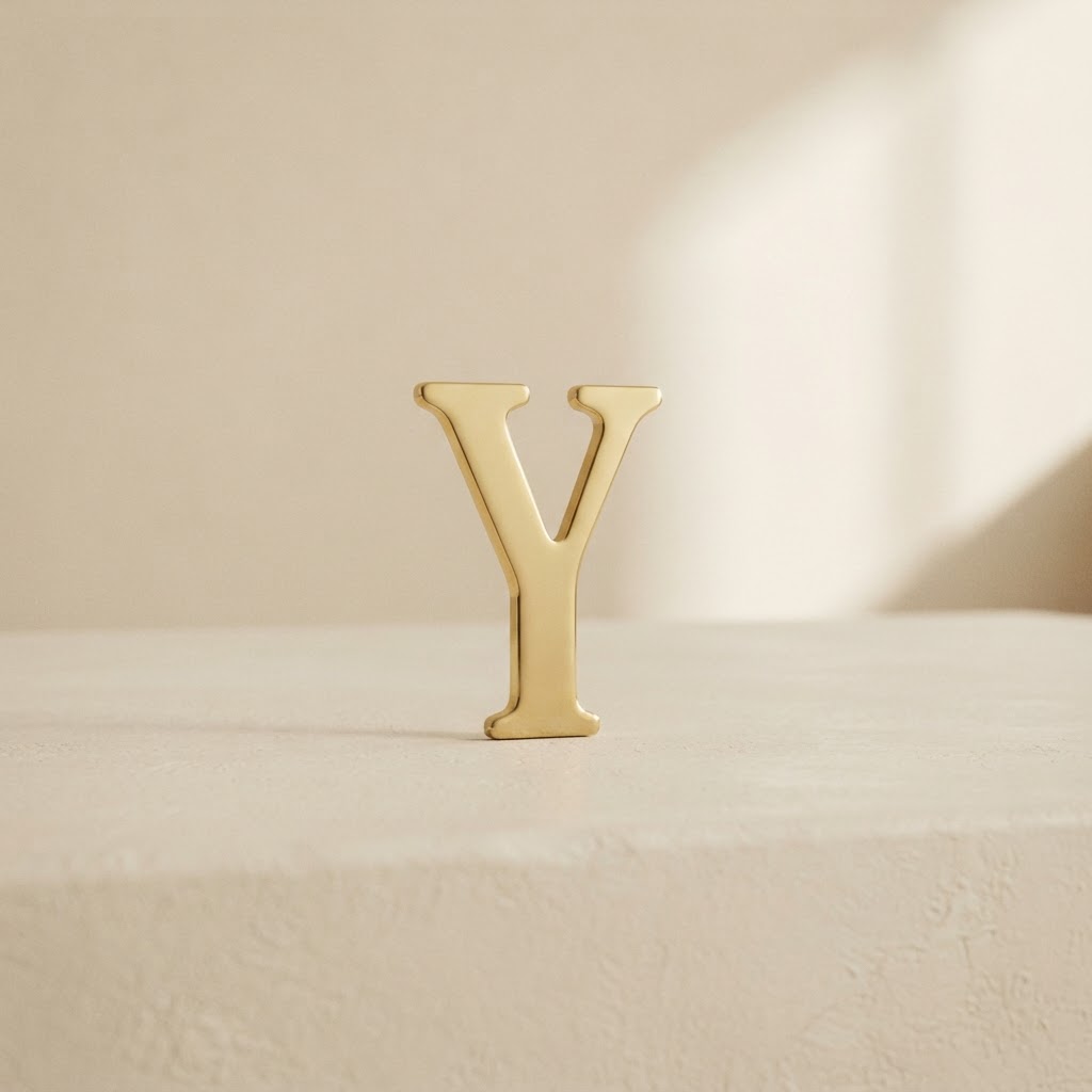 HOJA LETRAS ORO 48 mm. # Y — Imprenta · Placas y mini-lápidas · Ref. 2300002 | Ramón Chao