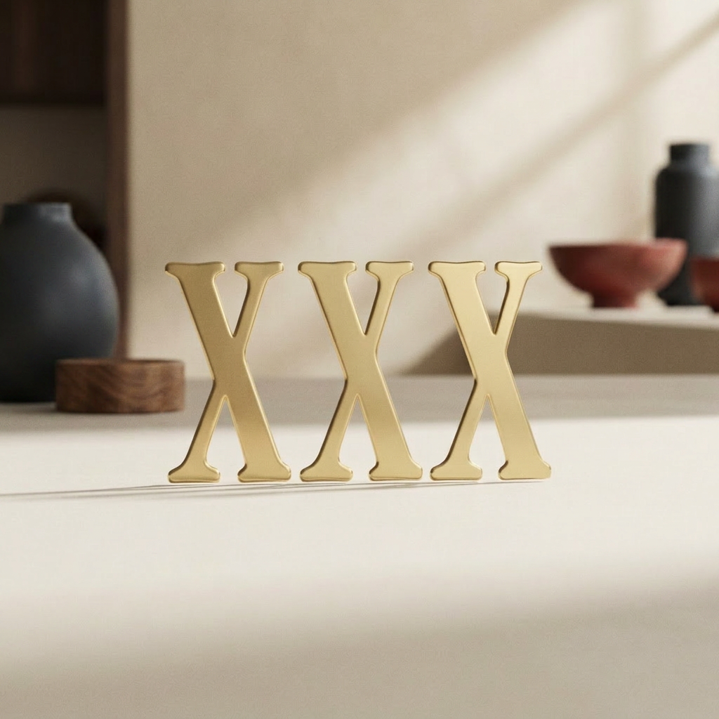 HOJA LETRAS ORO 48 mm. # X — Imprenta · Placas y mini-lápidas · Ref. 2304008 | Ramón Chao