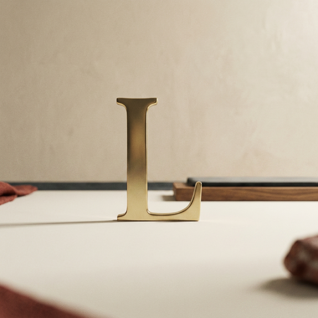 HOJA LETRAS ORO 48 mm. # L — Imprenta · Placas y mini-lápidas · Ref. 2307000 | Ramón Chao