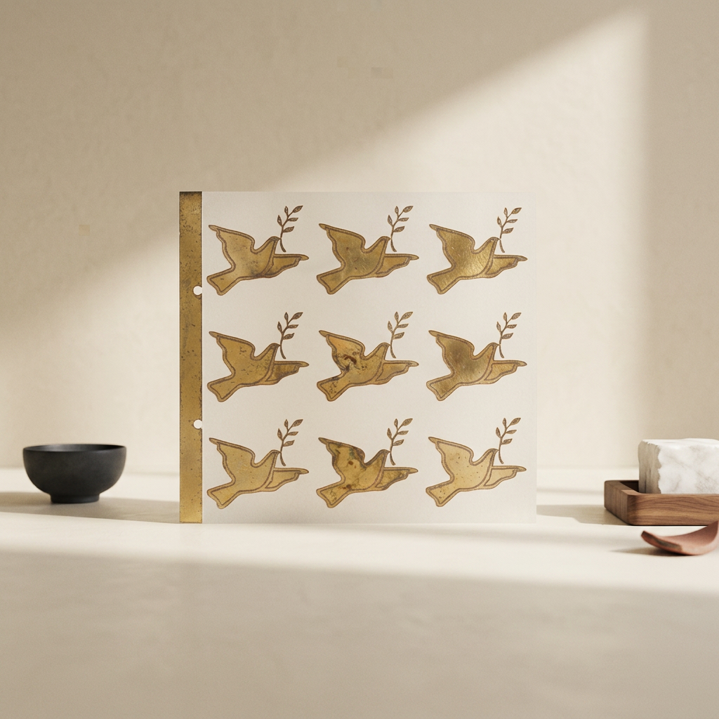 HOLA PALOMA ORO MINI-LAPIDA (9) — Imprenta · Placas y mini-lápidas · Ref. 2351000 | Ramón Chao
