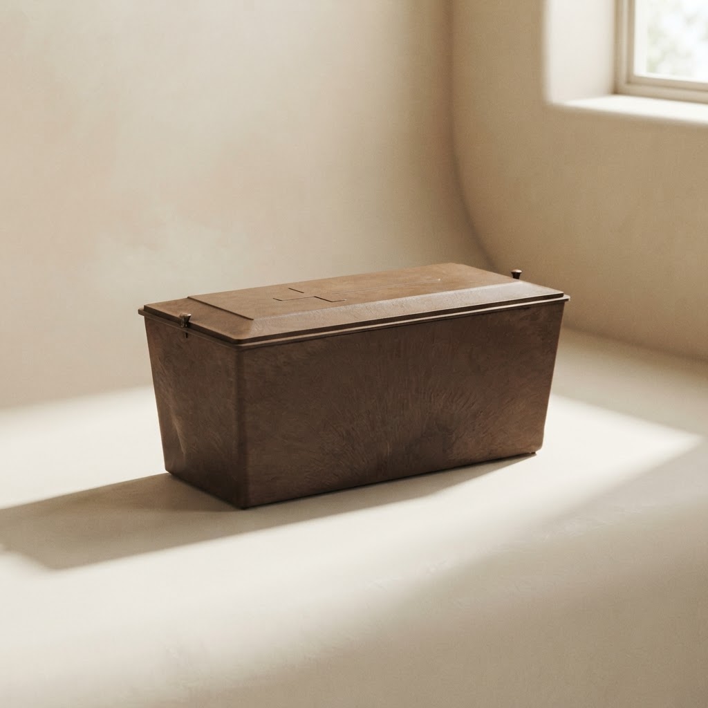 ABS REMAINS URN WALNUT WOOD # WITH CROSS — General items · Resto cementerios · Ref. 2599001 | Ramón Chao