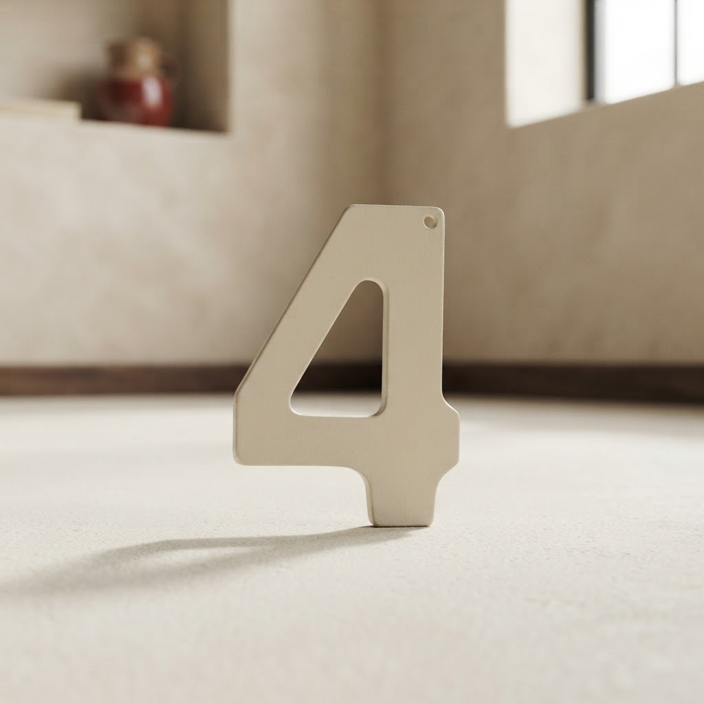 ADHESIVE STEEL LET.NUM. 25 MM. # 4 — Print services · Accesorios · Ref. 2770030 | Ramón Chao