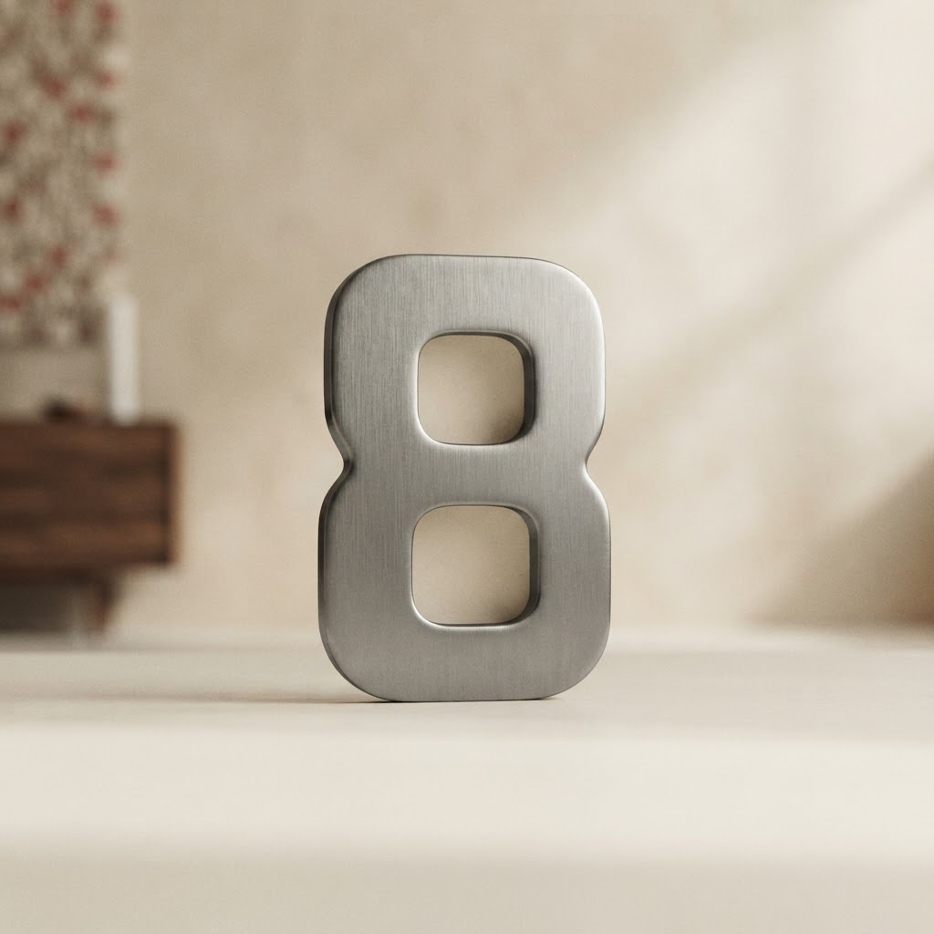 LET.NUM.ACERO ADHESIVOS 25 MM. # 8 — Imprenta · Accesorios · Ref. 2770034 | Ramón Chao