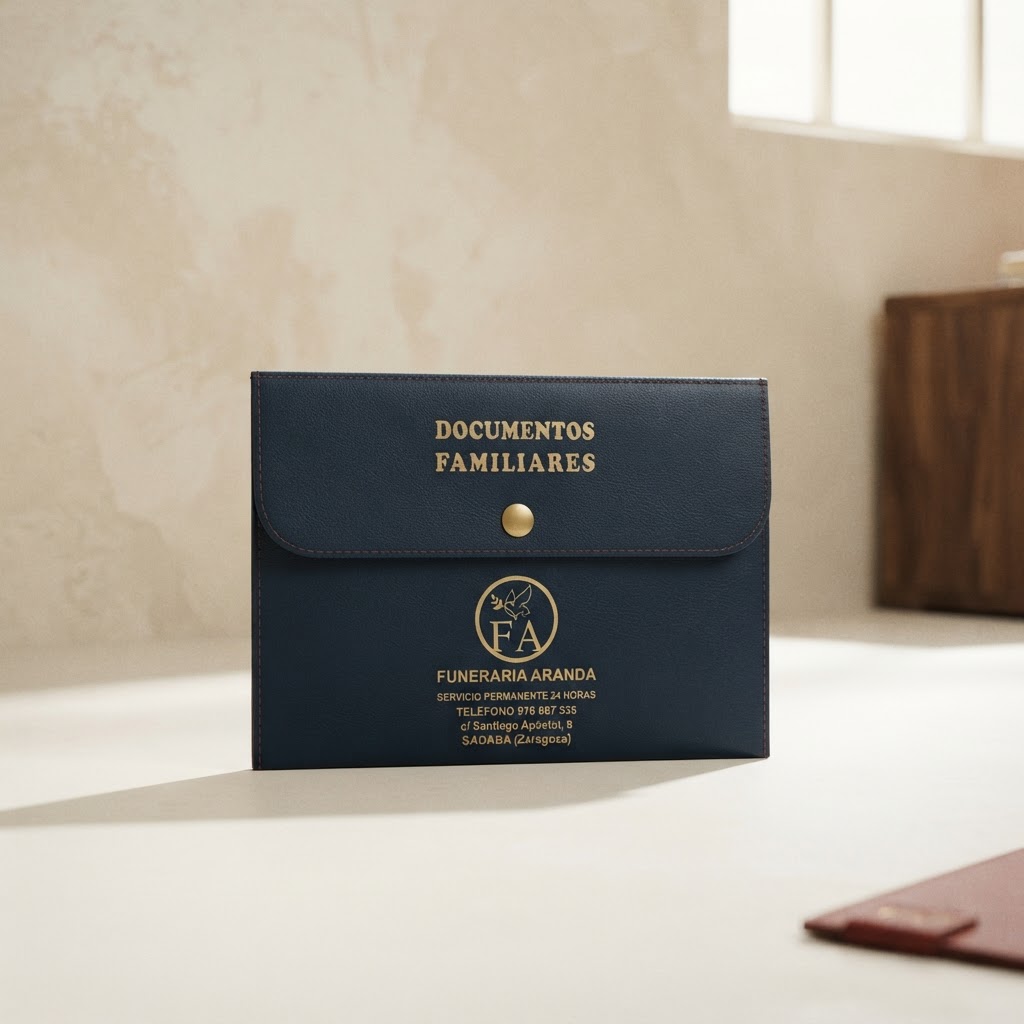 PORTA-DOCUMENTOS PIEL # AZUL CON INSC. — Imprenta · Estuches y porta-documentos · Ref. 2840003 | Ramón Chao
