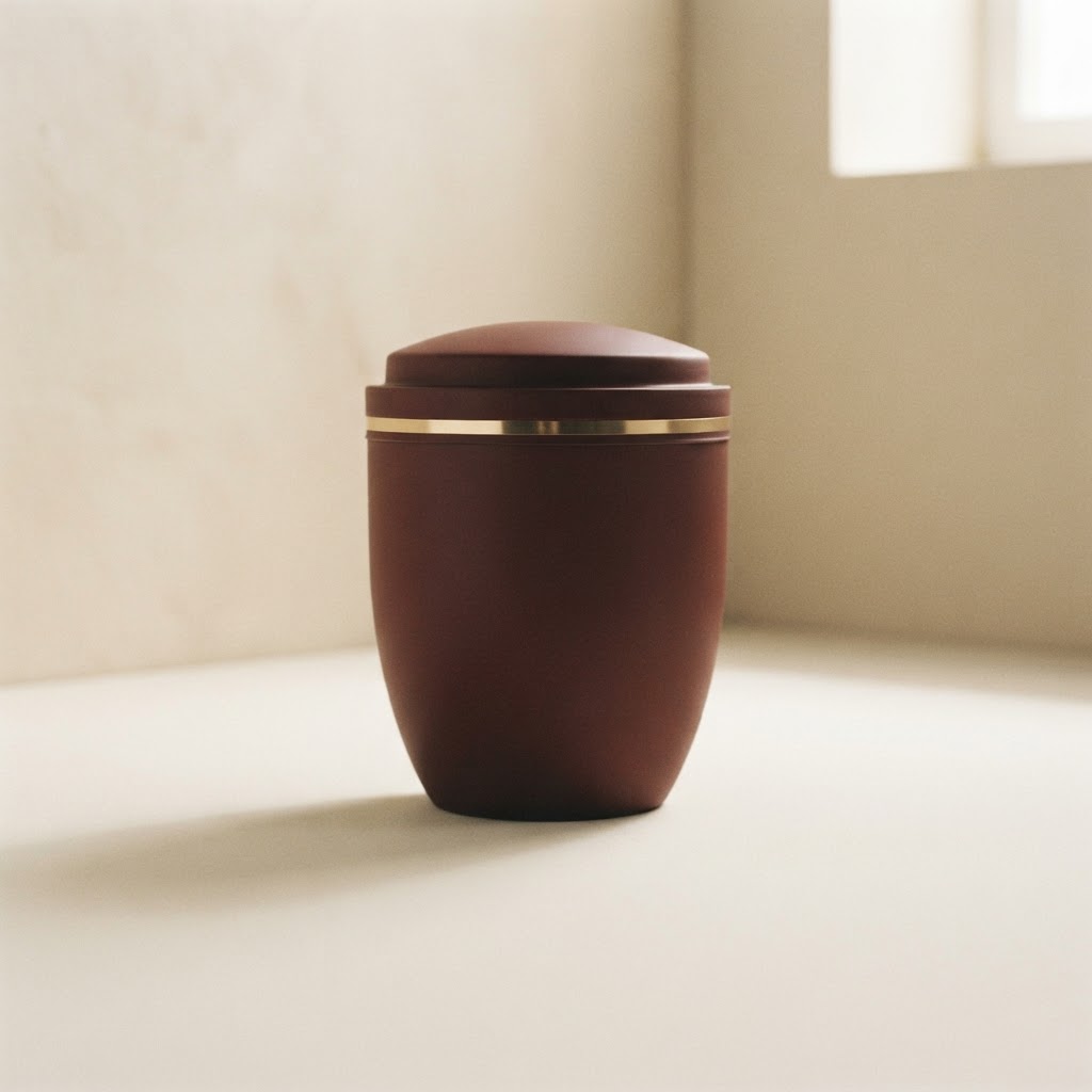URNA COMB. CG CERLER # BURDEOS MATE — Incineración · Urnas metálicas · Ref. 345002 | Ramón Chao