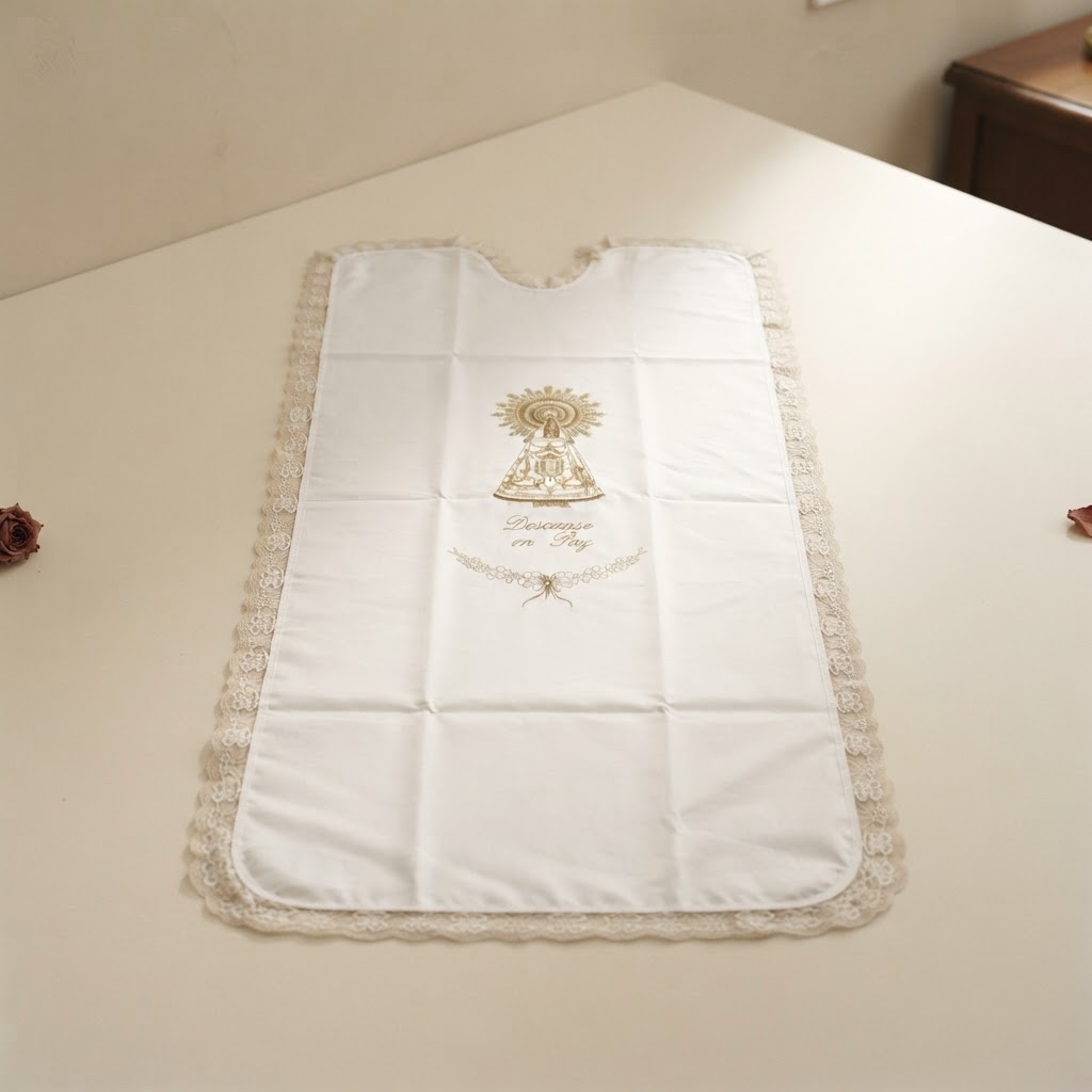 SAB.SATEN 7050-SANTORAL BLANCA # VIRGEN PILAR — Vestimenta de cadáveres · Sábanas y pañuelos · Ref. 3471002 | Ramón Chao