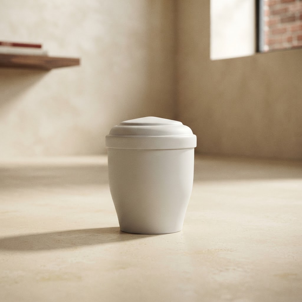 MINI URNA ALU OTIN # BLANCO — Incineración · Urnas metálicas · Ref. 351006 | Ramón Chao