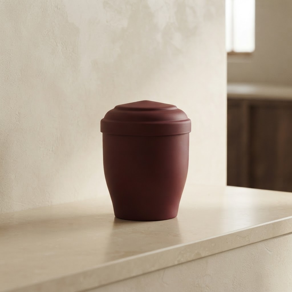 MINI URNA ALU OTIN # BURDEOS MATE — Incineración · Urnas metálicas · Ref. 351008 | Ramón Chao