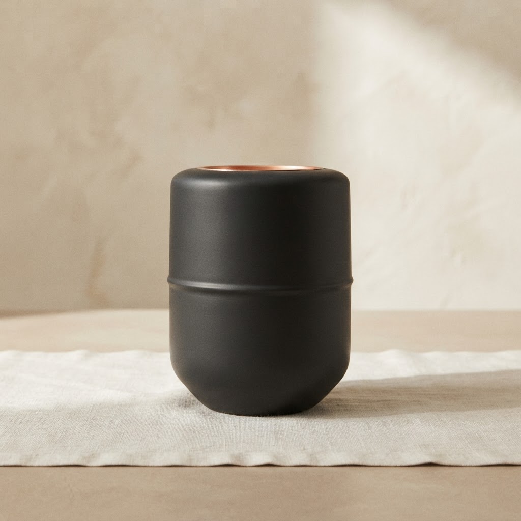 VASO INT.URNA-500 C/TAPA COBRE # NEGRO — Incineración · Complementos · Ref. 3553001 | Ramón Chao