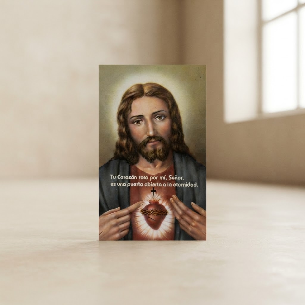 COLOUR SAINTS CARD (7X11) # 1052/S.C.Jesus — Garments for the deceased · Hasta fin de existencias · Ref. 3589001 | Ramón Chao