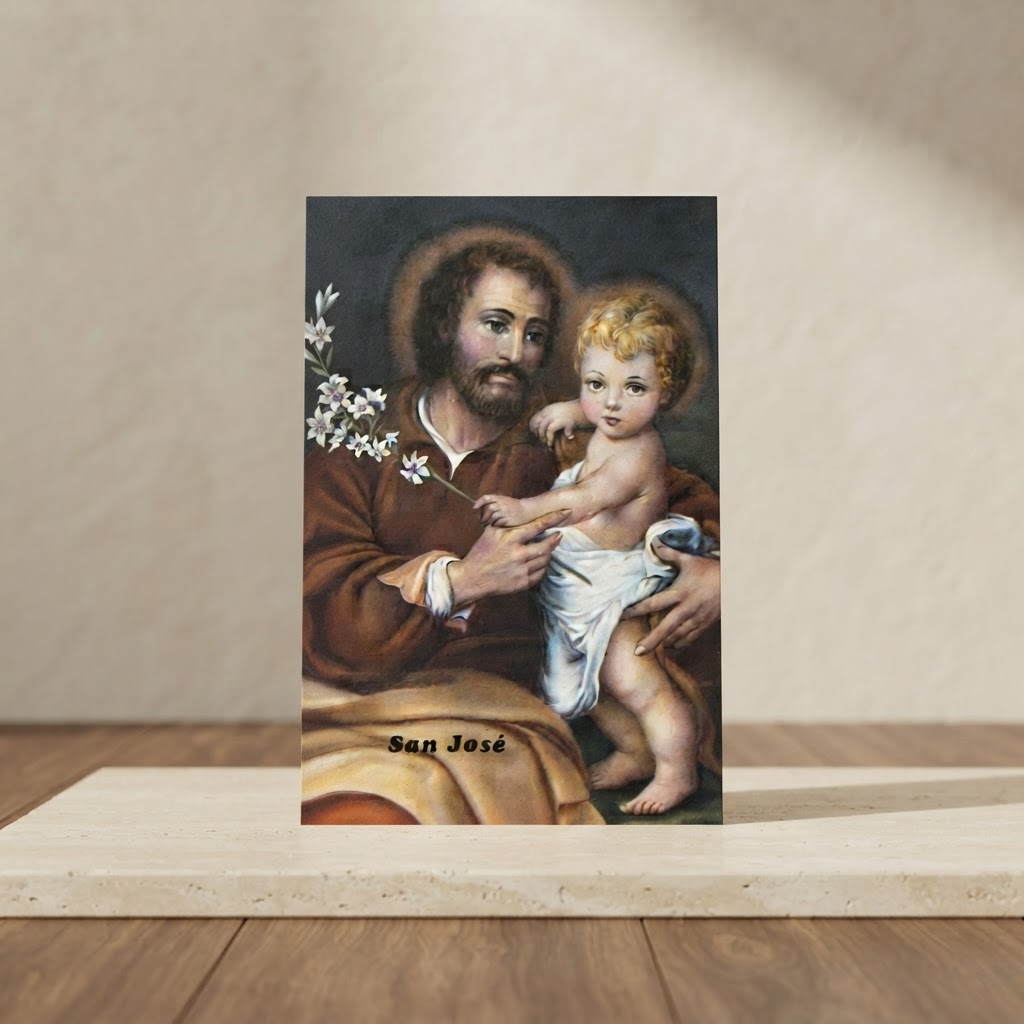 COLOUR SAINTS CARD (7X11) # S26/San Jose — Garments for the deceased · Hasta fin de existencias · Ref. 3589005 | Ramón Chao