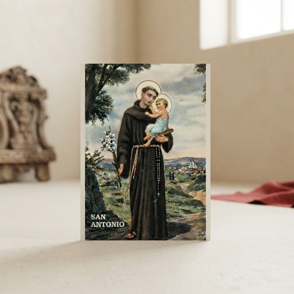COLOUR SAINTS CARD (7X11) # S44/ST.ANTHONY — Garments for the deceased · Hasta fin de existencias · Ref. 3589018 | Ramón Chao