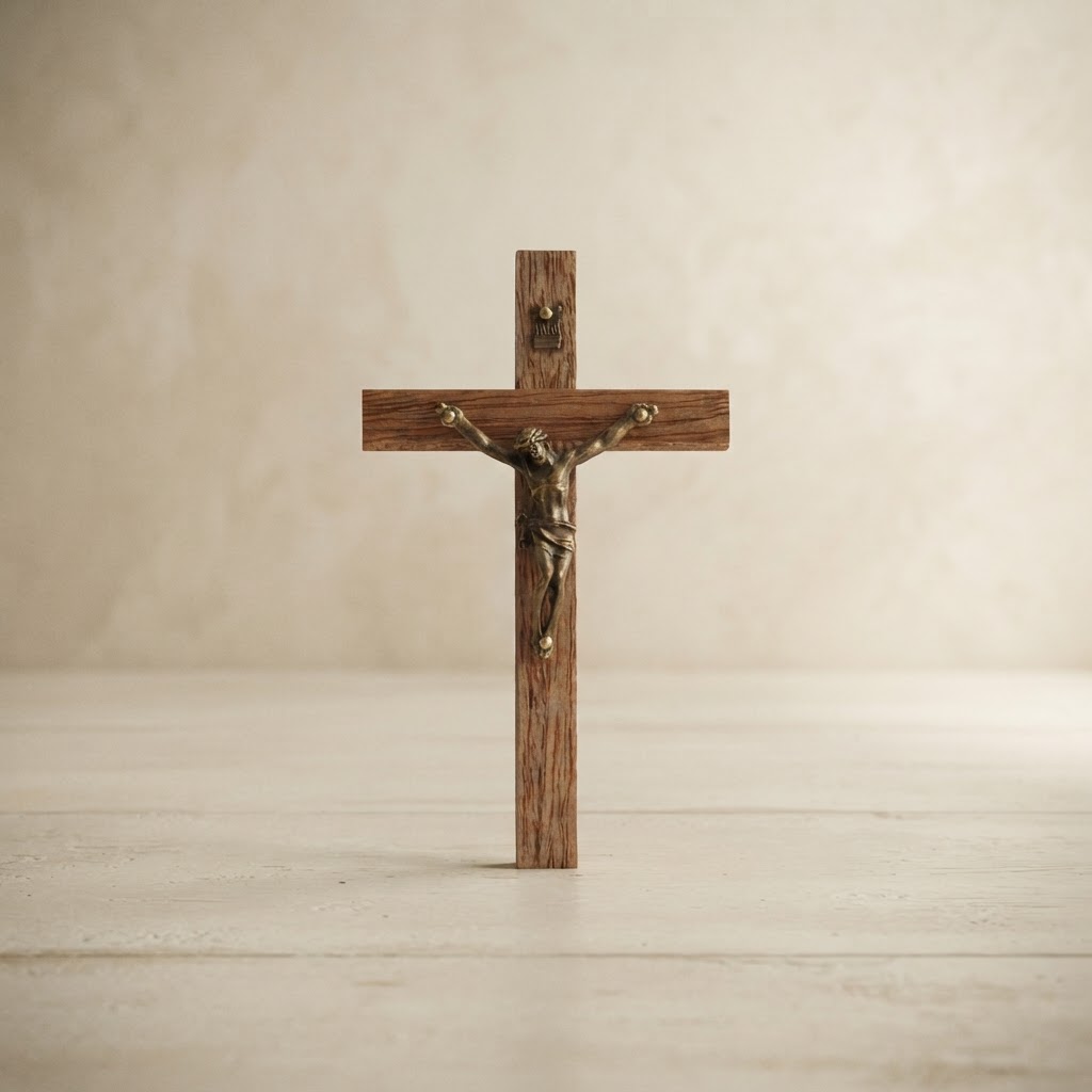 CRUZ MADERA C/CRISTO Nº 99 — Vestimenta de cadáveres · Rosarios y cruces · Ref. 3610000 | Ramón Chao