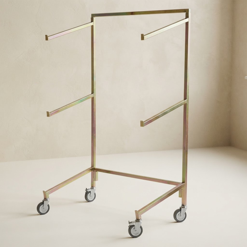 3-COFFIN DISPLAY STAND W/WHEELS EPOXY-GOLD — Chapels and trolleys · Expositores · Ref. 3803000 | Ramón Chao