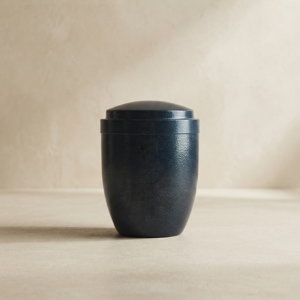 URNA COMB. CG MACKINLEY # MARTELE AZUL — Incineración · Urnas metálicas · Ref. 387006 | Ramón Chao