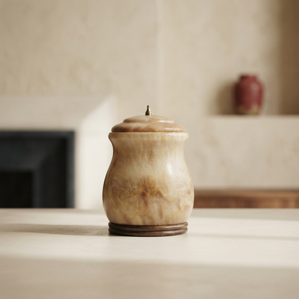 ALBATROS LATON URN # OCRE BRILLO — Cremation · Urnas alabastro, cristal y otros · Ref. 4671002 | Ramón Chao