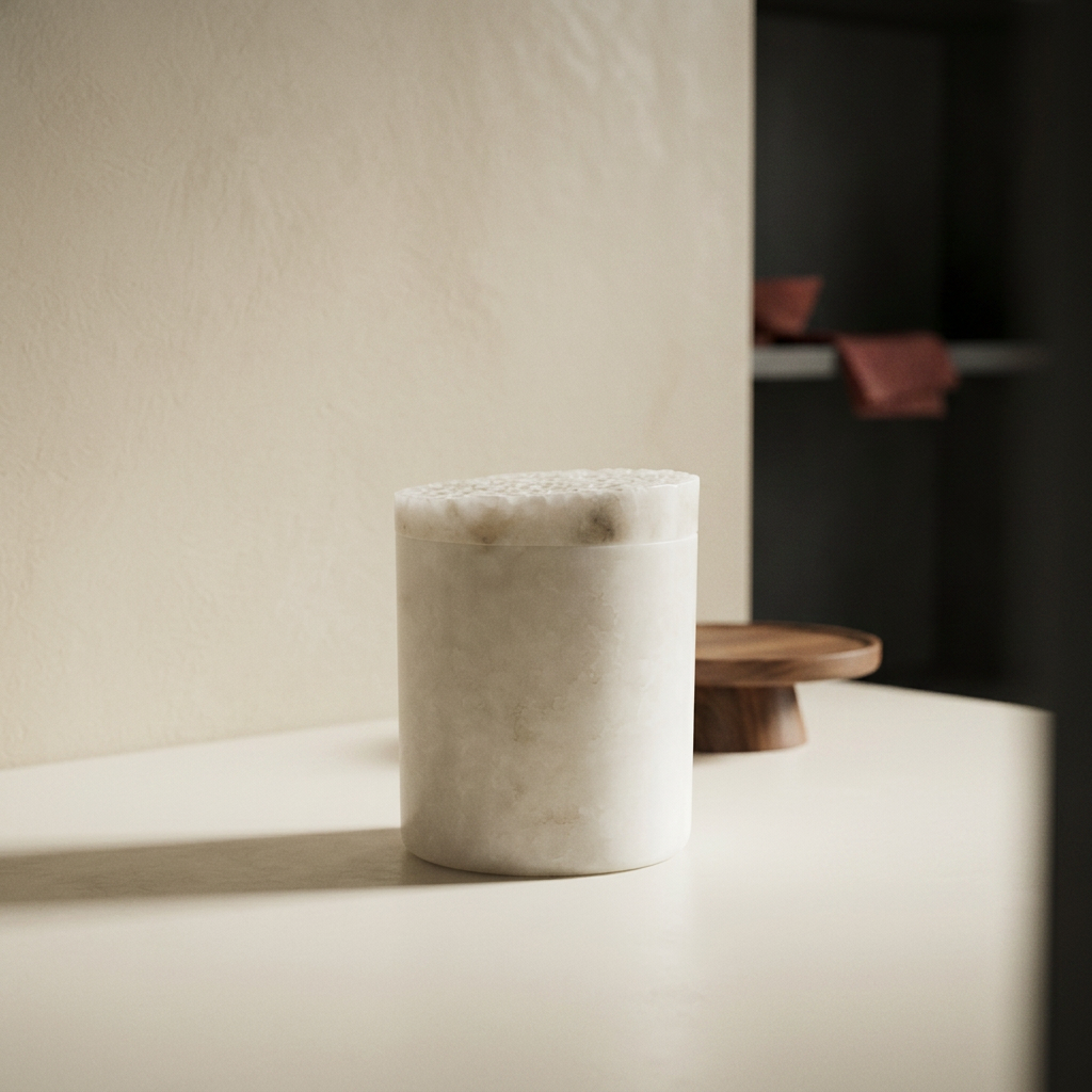 ALABASTER URN RELIEF LID # WHITE — Cremation · Urnas alabastro, cristal y otros · Ref. 4671007 | Ramón Chao