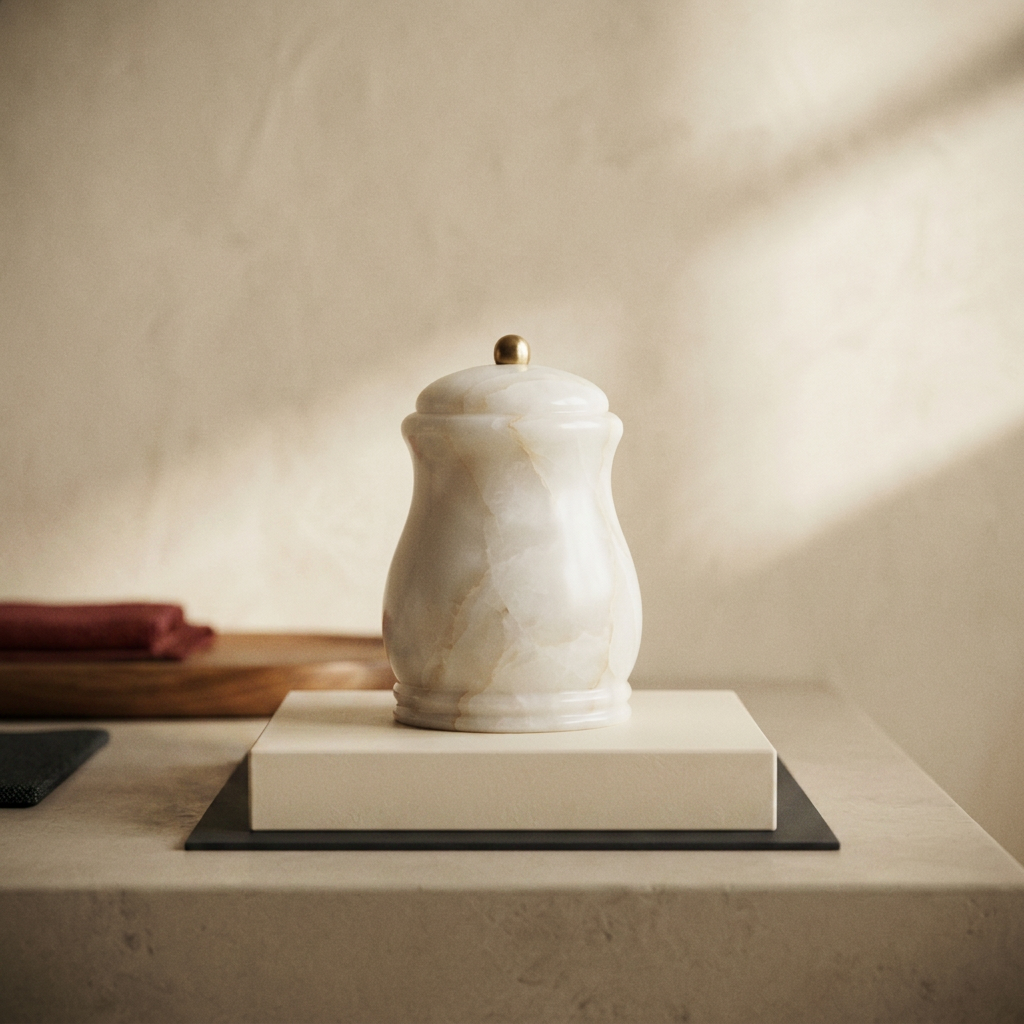 ALABASTER MINI URN ALBATROS # GLOSS WHITE — Cremation · Urnas alabastro, cristal y otros · Ref. 4672001 | Ramón Chao