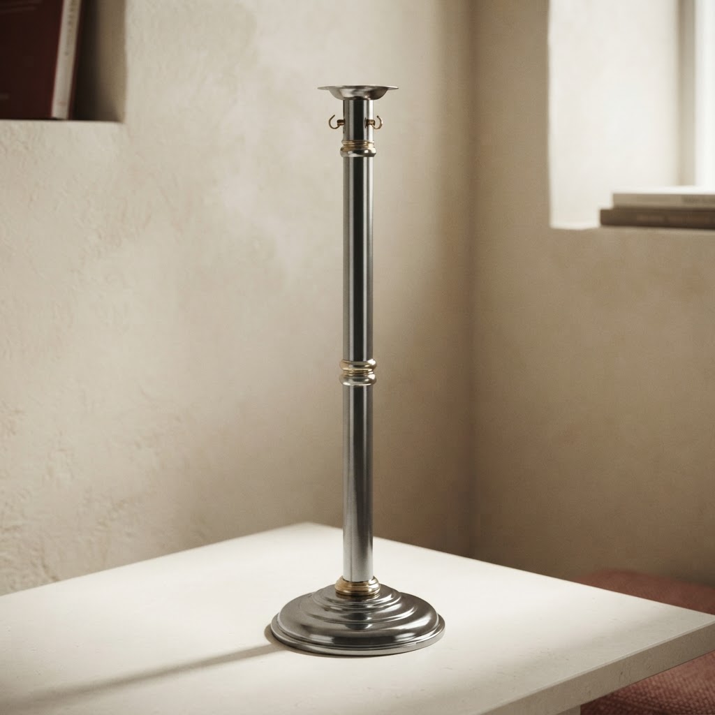 PARIS - CANDELABRO CROMADO BASICO 95 — Capillas y carros · Capillas metálicas · Ref. 5537000 | Ramón Chao