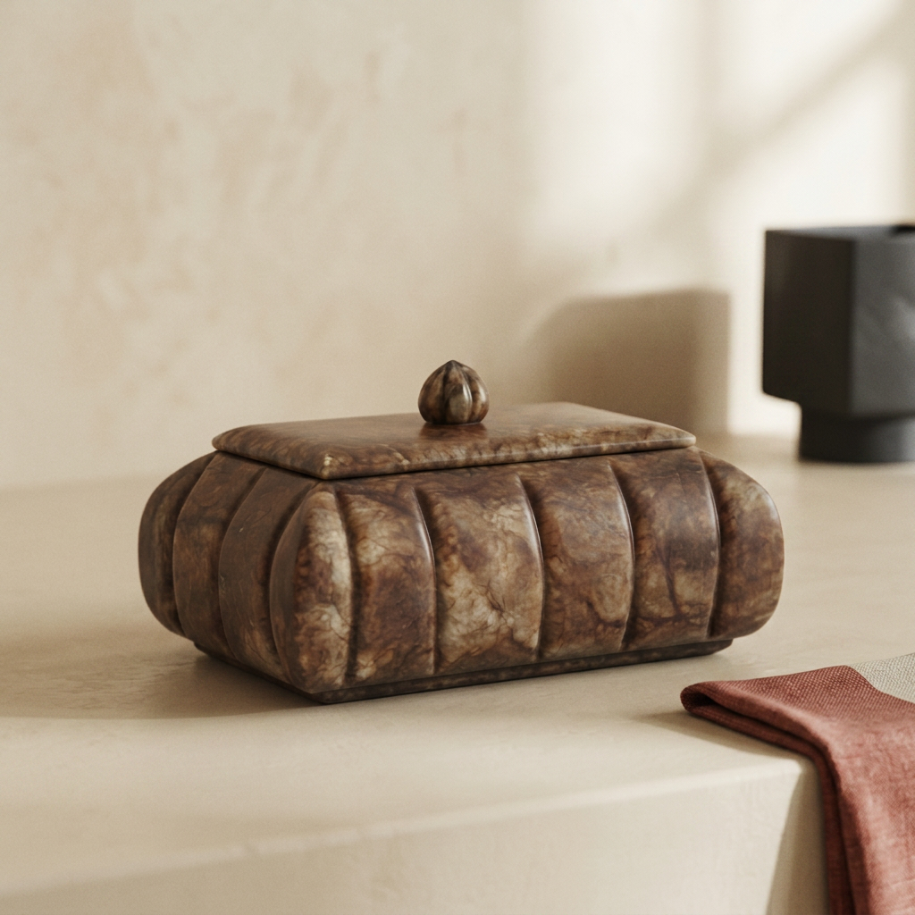 ALABASTER CHEST URN NARBONNE # STAINED WOOD — Cremation · Urnas alabastro, cristal y otros · Ref. 5983001 | Ramón Chao