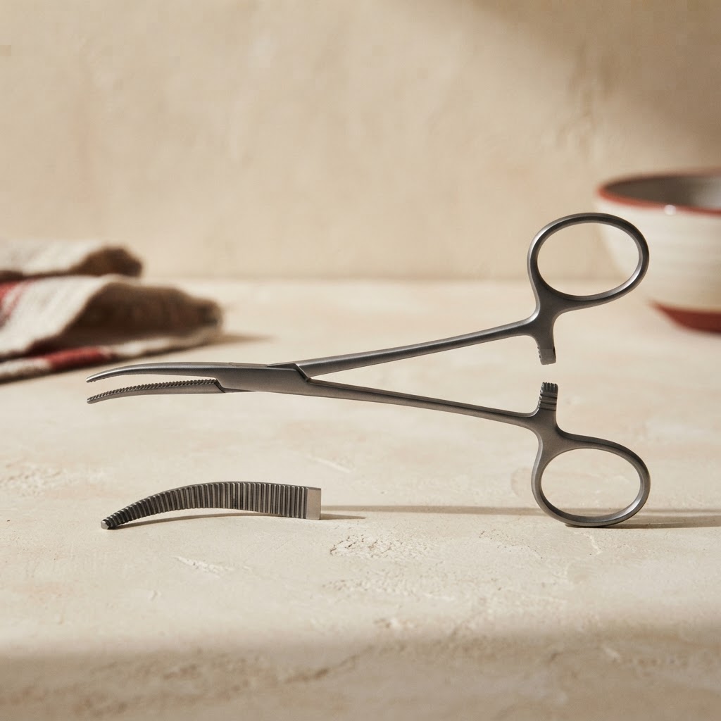 18 CM CURVED HEMOSTATIC PINCHER — Thanatopraxy · Instrumental · Ref. 6690000 | Ramón Chao