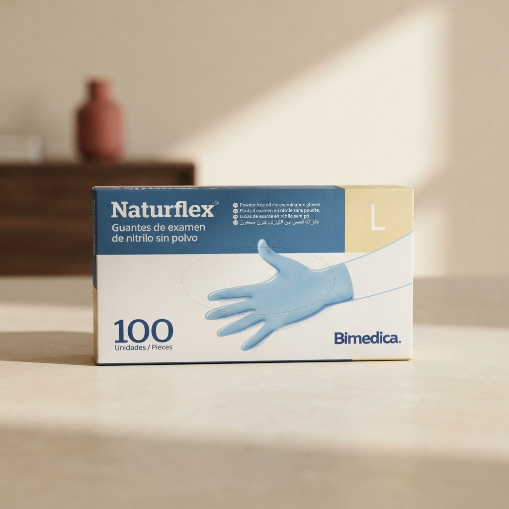 GUANTES NITRILO NATURFLEX CAJA 100 U. # L (8-9) — Artículos generales · Recogida de cadáveres · Ref. 6736001 | Ramón Chao