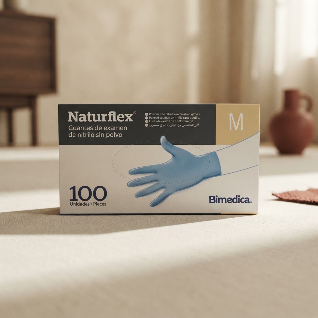 GUANTES NITRILO NATURFLEX CAJA 100 U. # M (7-8) — Artículos generales · Recogida de cadáveres · Ref. 6736002 | Ramón Chao