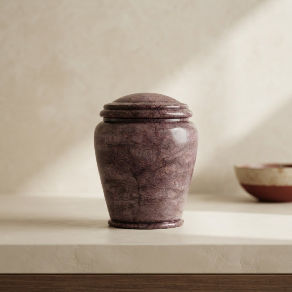 ALABASTER CAROLUS URN # GLOSS BURGUNDY — Cremation · Urnas alabastro, cristal y otros · Ref. 6894001 | Ramón Chao