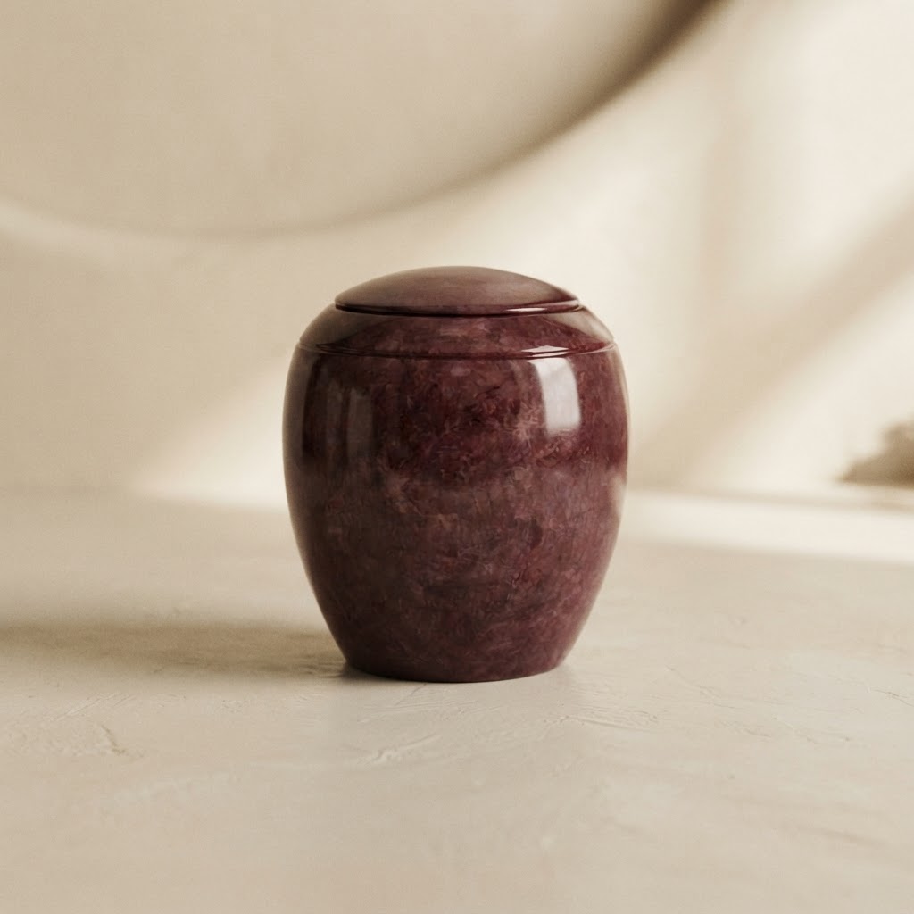 Alabastro Ronda urn # Gloss burgundy — Cremation · Urnas alabastro, cristal y otros · Ref. 7162004 | Ramón Chao