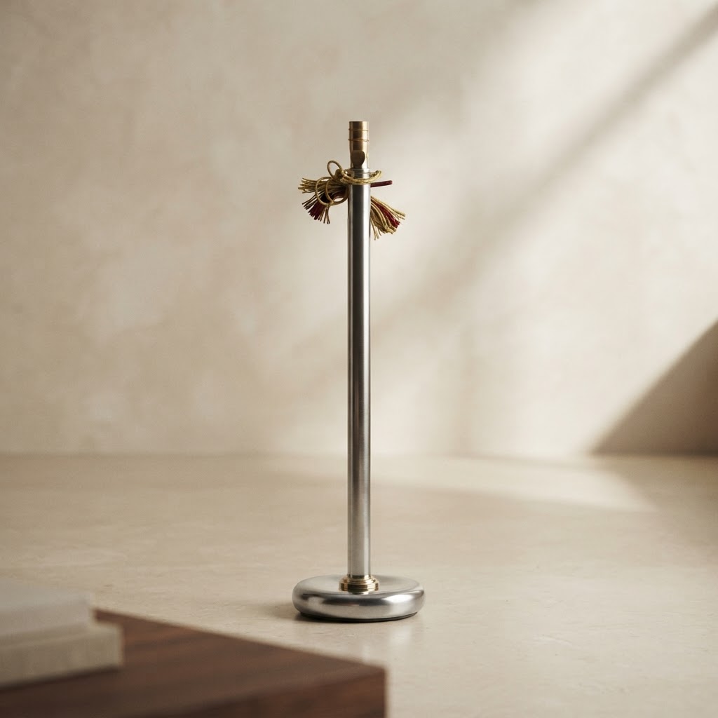 AURA - CANDLESTICK WITH ACERINOX LIGHT V80 — Chapels and trolleys · Capillas metálicas · Ref. 7473000 | Ramón Chao