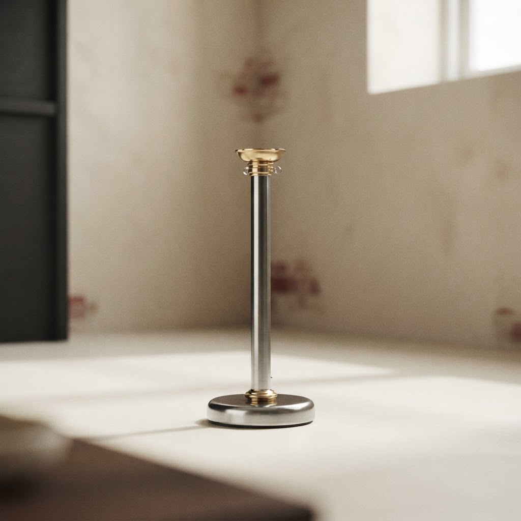 AURA - BASIC STAINLESS STEEL CANDLESTICK 65 — Chapels and trolleys · Capillas metálicas · Ref. 7475000 | Ramón Chao